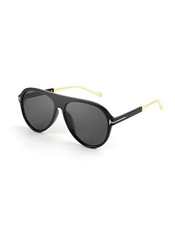 Retro 70s Pilot Sunglasses Oversized Classic Fantastically Vintage Round Sun Glasses for Women Men B2778