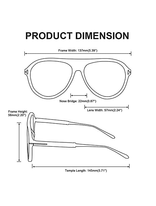 FEISEDY Retro 70s Pilot Sunglasses Oversized Classic Fantastically Vintage Round Sun Glasses for Women Men B2778