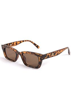 Retro Rectangular Polarized Sunglasses 90's Vintage Frame UV400 Protection for Women Men B2677