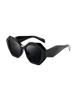 Retro Cateye Sunglasses Women Oversized Vintage Cat Eye Shades UV400 Lenses B2817
