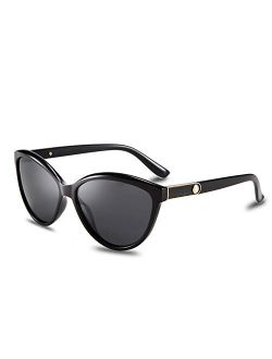 Classic Cateye Polarized Sunglasses for Women 100% UV Protection B2512