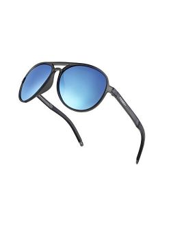 Polarized Pilot Sunglasses Men TR90 Flexible Frame TAC Lenses 70S Classic B2608