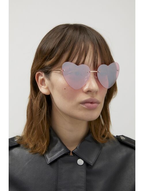 Urban Outfitters Heartbreaker Rimless Heart Sunglasses