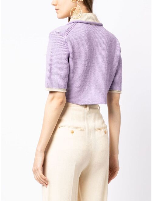 Jacquemus Le polo ribbed knit top