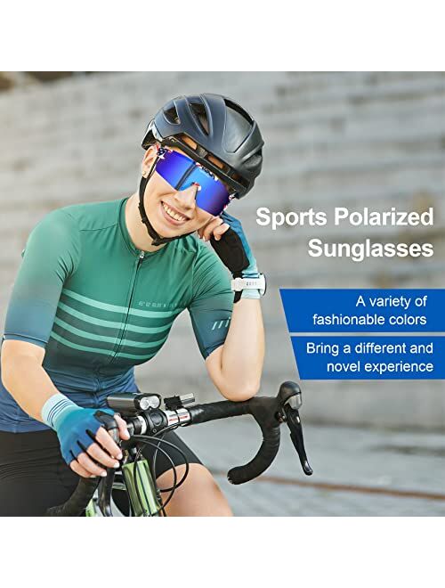 BOLLFO Polarized Sports Sunglasses,UV400 Protection Outdoor Glasses for Men Women Youth Baseball Cycling Running Driving Golf