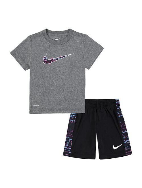 Toddler Boy Nike "Let's Be Real" Tee & Dri-FIT Shorts Set