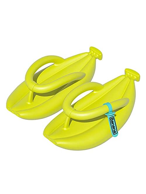 Epsion Unisex Cute Banana Shape Slippes Women Men Thick Sole Home Pillow Slipper Non-Slip Quick Drying Message Shower Bathroom Sandals Cloud Shoes