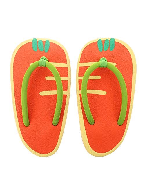 KESYOO Women Beach Slippers Flip Flops Casual Beach Sandal Carrot Fruit Shaped Slipper Travel Outdoor Summer Ladies Open Toe Slipper Shoes 1 Pair