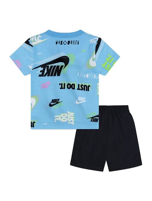 Toddler Boy Nike Active Joy Logos Tee & Shorts Set