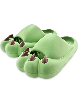 QIGEGE Cat Paw Slippers Women Cute Slippers Men Memory Foam Cloud Slippers | Ultra Cushion | Thick Sole Indoor/Outdoor Breathable Slides,Shower,Fitness Slippers ....