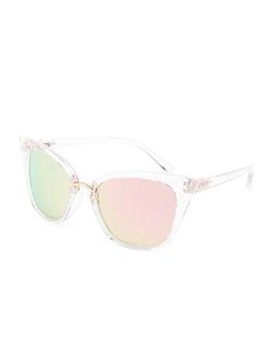 Women Cat Eye Polarized Sunglasses Cute Classic UV400 Sun Glasses Double Metal Studs B2707