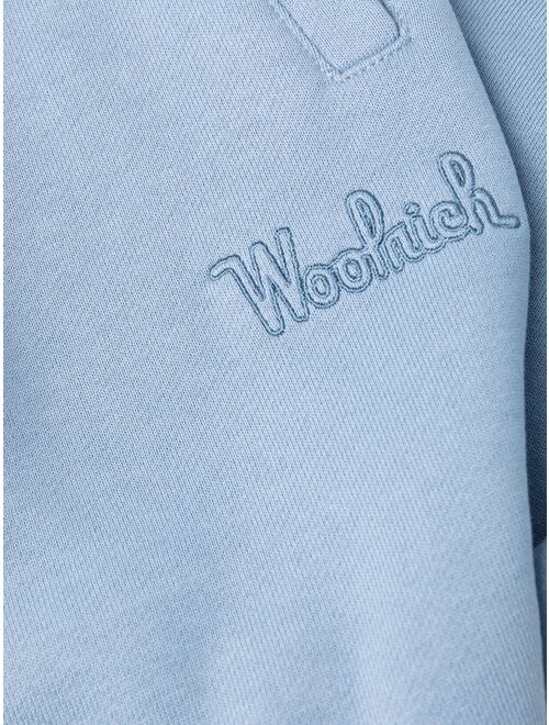 Woolrich embroidered-logo cotton pants