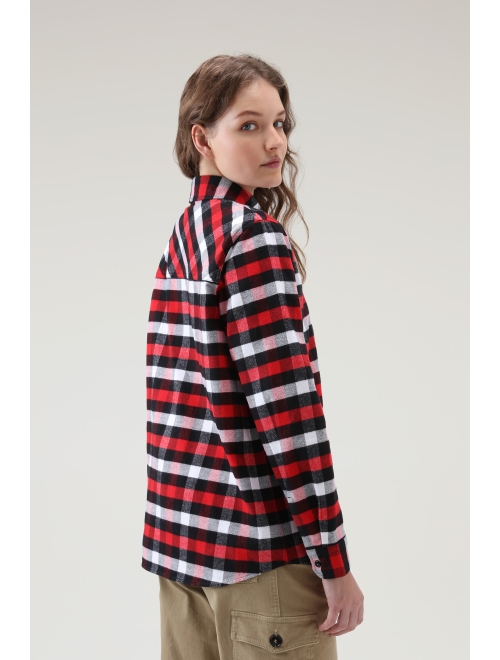Woolrich checked long-sleeved shirt