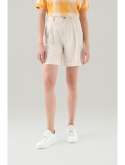 linen blend shorts