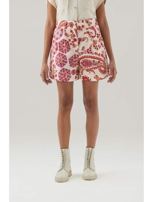 Woolrich paisley-print high-waist shorts