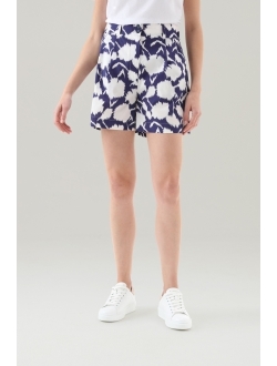 graphic-print cotton shorts