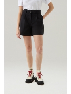 pleat-detail high-waisted shorts