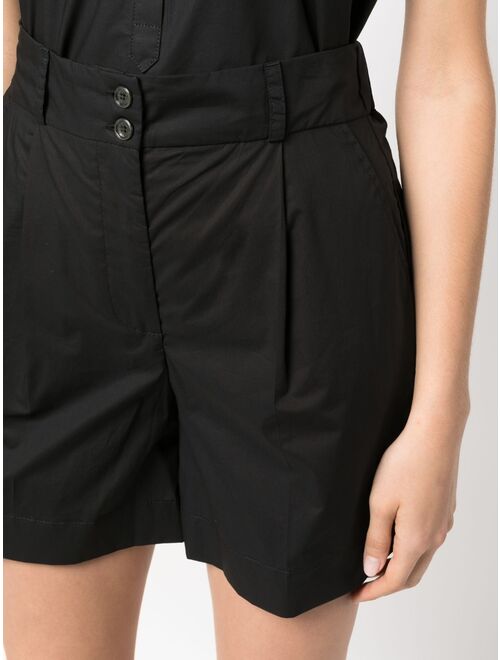 Woolrich pleat-detail high-waisted shorts