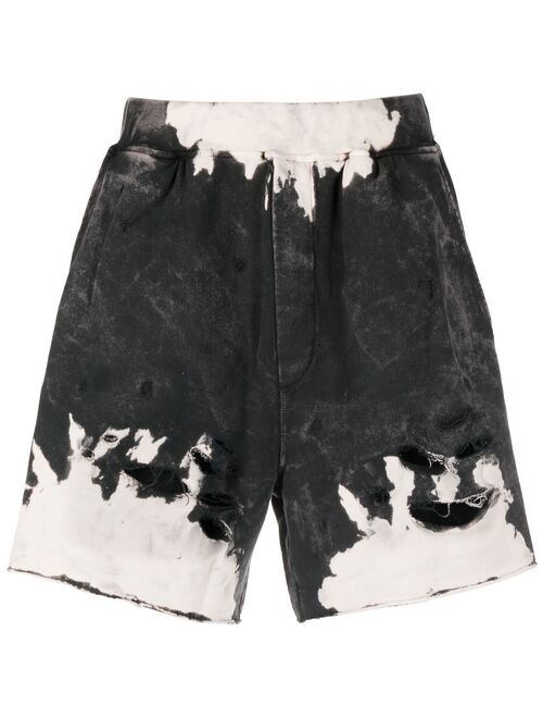 Dsquared2 distressed-effect track shorts