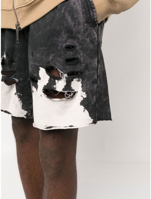 Dsquared2 distressed-effect track shorts