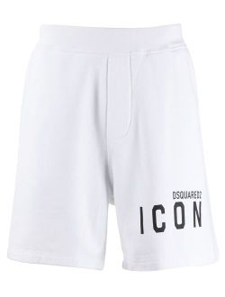 logo print shorts