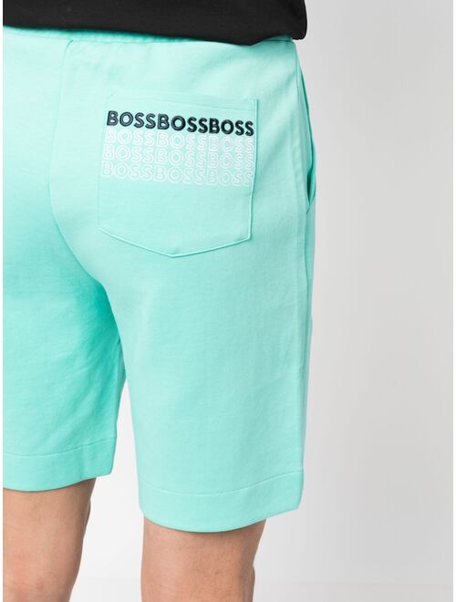 BOSS embroidered-logo track shorts
