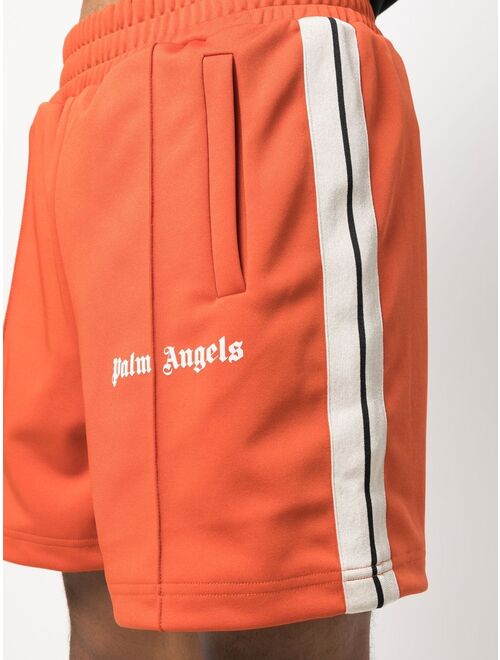 Palm Angels logo-print track shorts