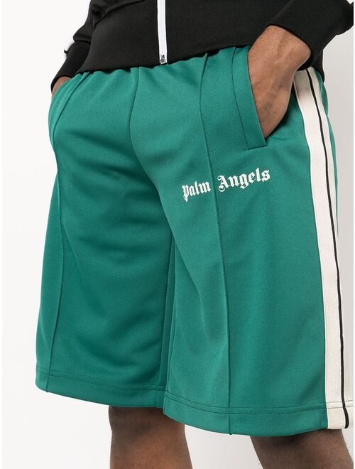 Palm Angels logo-embroidered track shorts