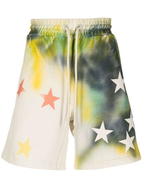 Palm Angels Star Sprayed track shorts