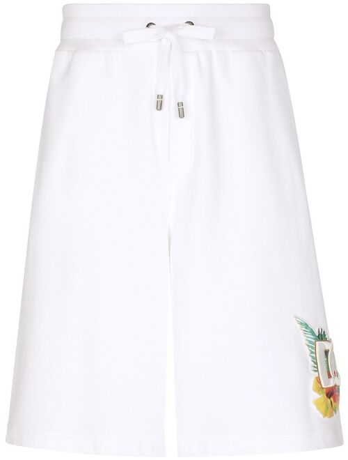 Dolce & Gabbana embroidered-logo drawstring shorts