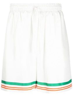 Casablanca Tennis Club Icon silk shorts
