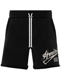 embroidered-logo cotton shorts