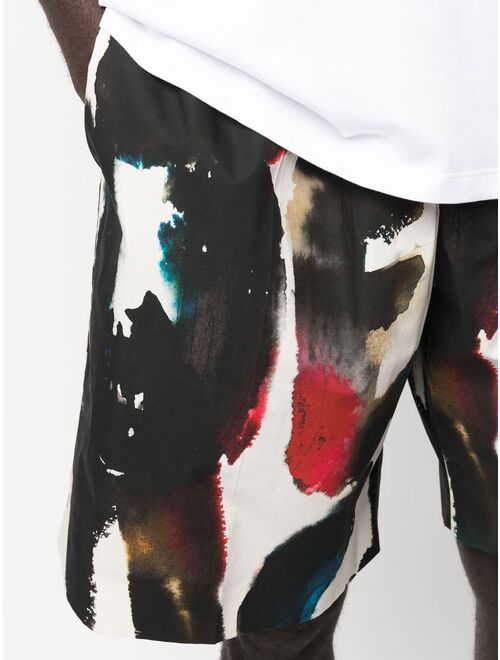 Alexander McQueen logo-print straight-leg shorts