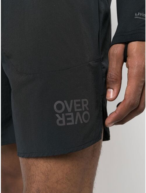 OVER OVER logo-print gym shorts