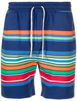 striped drawstring shorts