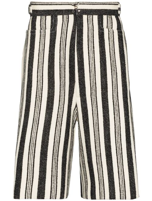 PRONOUNCE stripe-pattern Bermuda shorts