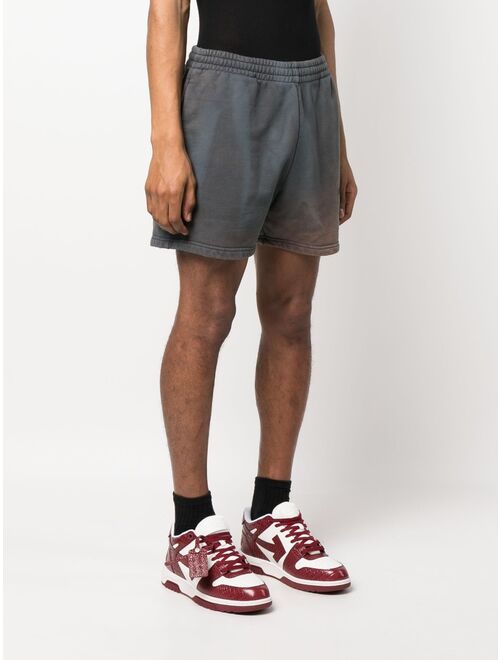 Off-White tie-dye patterned cotton shorts