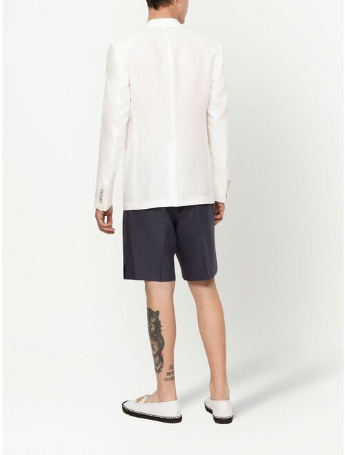 Dolce & Gabbana pleat-detail linen shorts