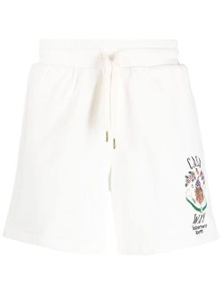 Casablanca logo-embroidered track shorts