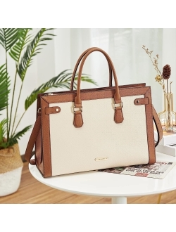 Laptop Bag for Women 15.6 inch Leather Briefcase Computer Handbag Stylish Work Tote