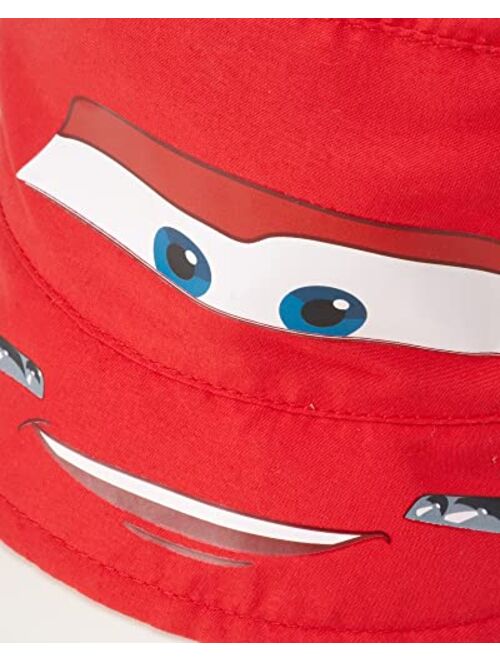 Disney Boys' Mickey Mouse & Cars Lightning McQueen Bucket Hat - Reversible Sun Hat (Age: 12 Months - 7)