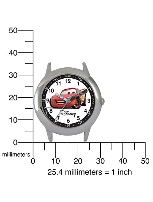 Disney Cars Kids' Stainless Steel Time Teacher Analog Quartz Nylon Strap Watch