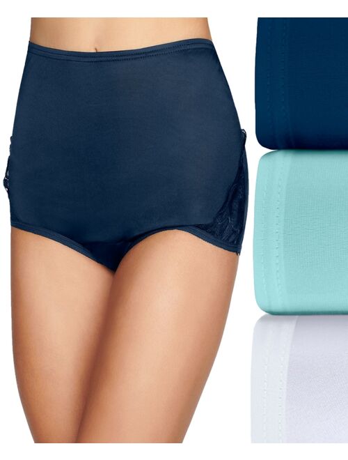 VANITY FAIR Women's 3-Pk. Lace Nouveau Brief Underwear 13011