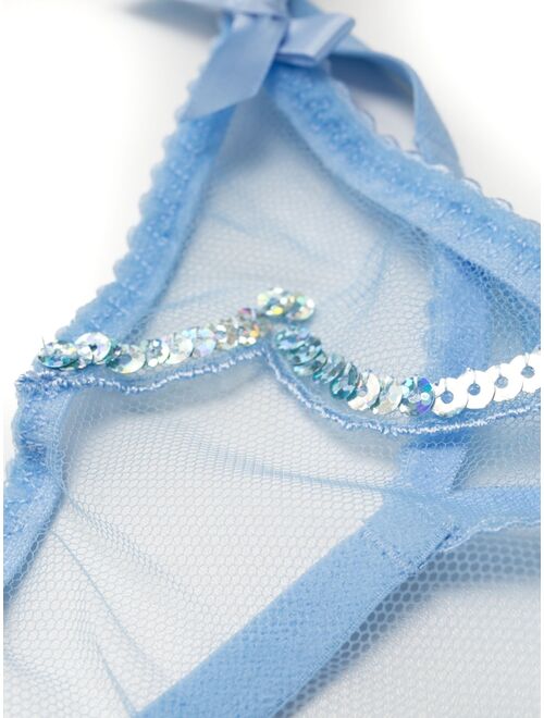 Agent Provocateur Lorna Party sequin-embellished thongs