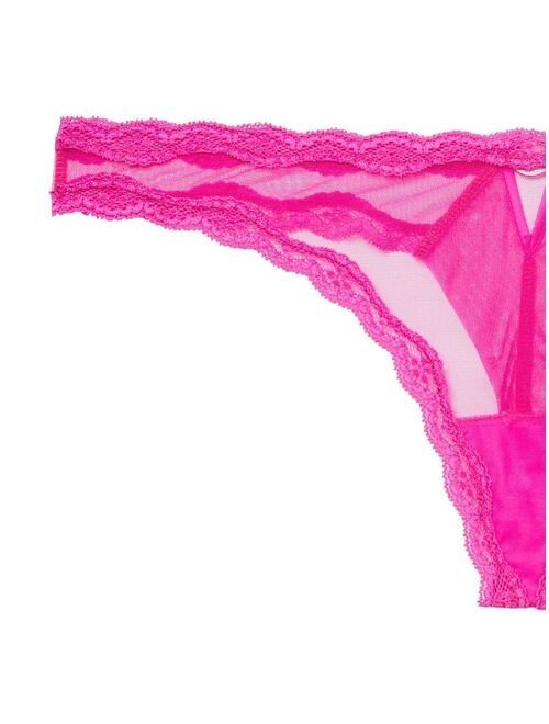 Fleur Du Mal sheer lace-trim thong
