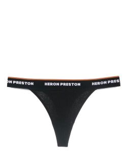 Heron Preston logo-tape detail thong