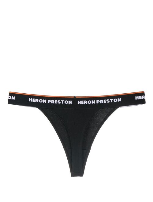 Heron Preston logo-tape detail thong
