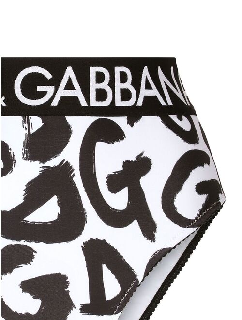 Dolce & Gabbana graffiti-print logo briefs