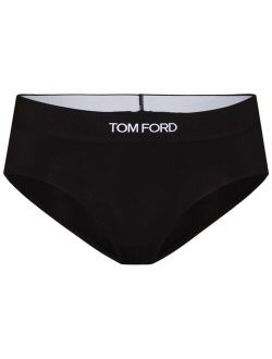 TOM FORD logo-waistband mid-rise briefs