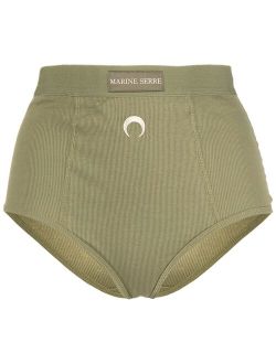 Marine Serre ribbed organic cotton briefs